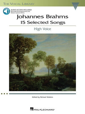 BRAHMS - 15 SELECTED SONGS HIGH VOICE BK/OLA