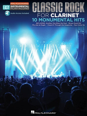 CLASSIC ROCK CLARINET EASY INSTRUMENTAL PLAYALONG BK/OLA