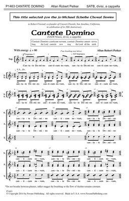 CANTATE DOMINO O SATB A CAPPELLA