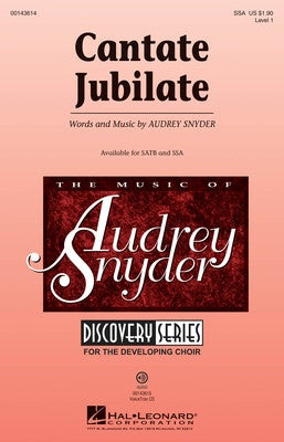 CANTATE JUBILATE SSA