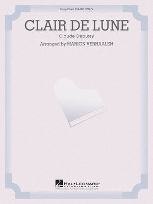 DEBUSSY - CLAIR DE LUNE SIMPLIFIED PIANO SOLO ARR VERHAALEN