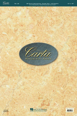 CARTA MANUSCRIPT NO 22 40 SHEETS 26 STAVE ORCHESTRA SC/PAD