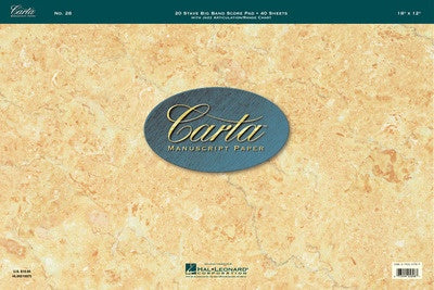 CARTA MANUSCRIPT 40SHTS 20ST BG BD SC/PAD