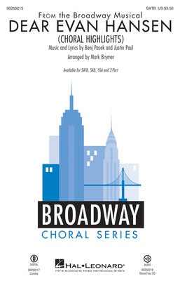 DEAR EVAN HANSEN (CHORAL HIGHLIGHTS) SATB