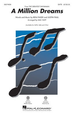 A MILLION DREAMS (FROM THE GREATEST SHOWMAN) SATB