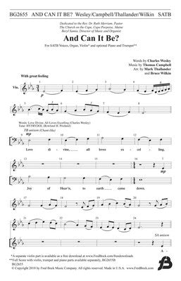AND CAN IT BE SATB/ORGAN