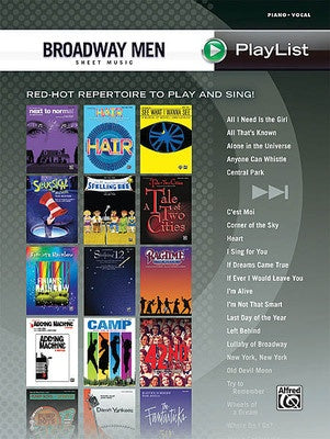 BROADWAY MEN SHEET MUSIC PLAYLIST PVG