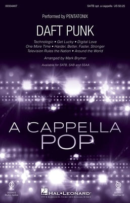 DAFT PUNK SATB OPT A CAPPELLA