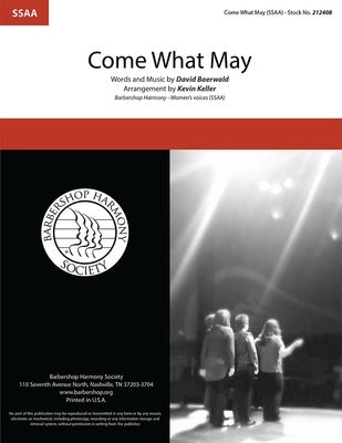COME WHAT MAY SSAA A CAPPELLA