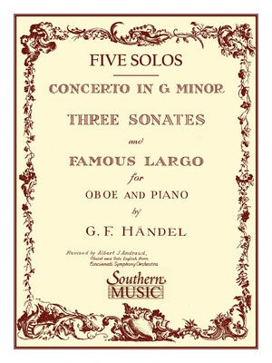 CONCERTO G MIN 3 SONATAS FAMOUS LARGO OBOE/PIANO