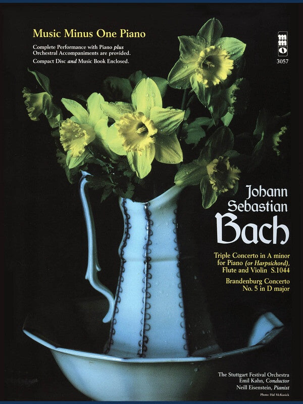 BACH - TRIPLE CONCERTO A MIN & BRANDENBURG NO 5 PIANO BK/CD