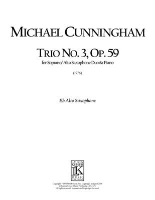 CUNNINGHAM - TRIO NO 3 OP 59 SOPRANO/ALTO SAXS/PIANO (POD)