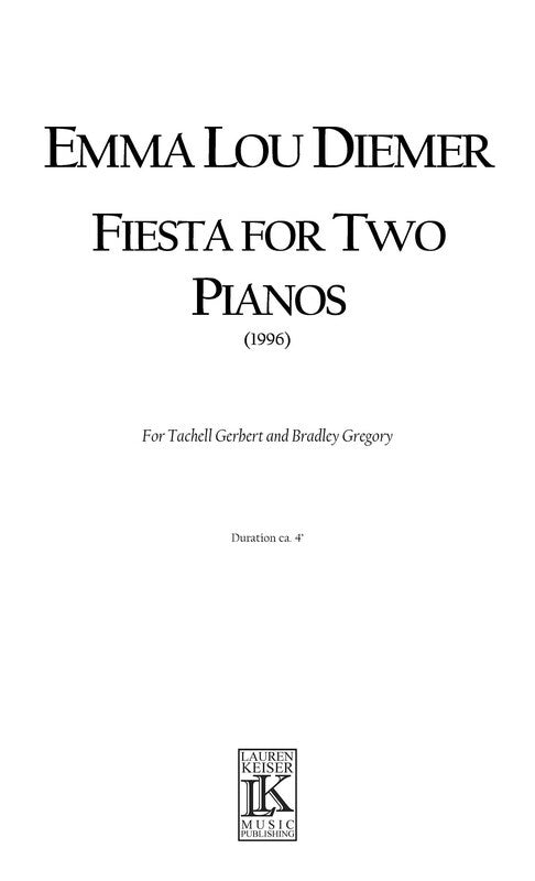 DIEMER - FIESTA FOR TWO PIANOS 2P4H (POD)