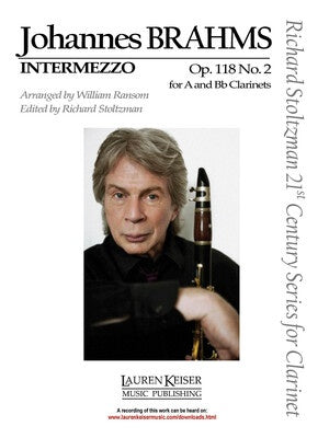 BRAHMS - INTERMEZZO OP 118 NO 2 A & B FLAT CLARINET/PIANO