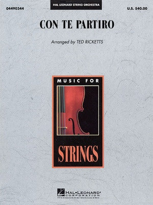 CON TE PARTIRO (PERF BOCELLI) STRING ORCH 3-4