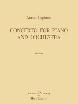 COPLAND - CONCERTO FOR PIANO & ORCHESTRA FULL SCORE