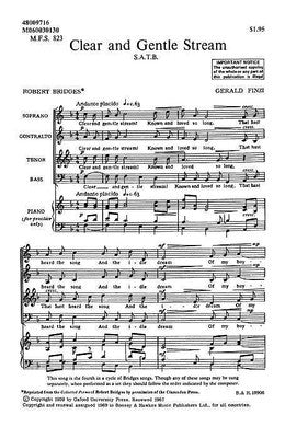 CLEAR AND GENTLE STREAM SATB A CAPPELLA