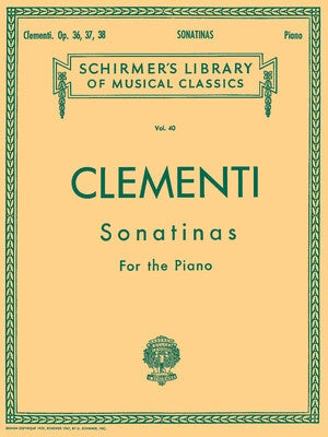 CLEMENTI - 12 SONATINAS OP 36, 37, 38 PIANO