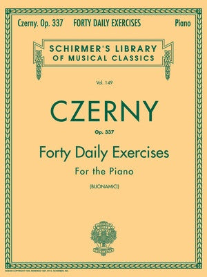 CZERNY - 40 DAILY EXERCISES OP 337 FOR PIANO