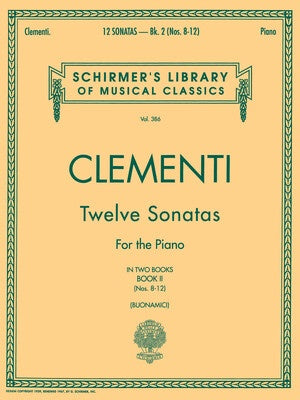 CLEMENTI - 12 SONATAS BK 2 NOS 8-12 FOR PIANO