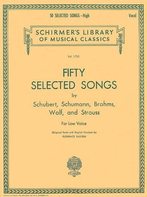 50 SELECTED SONGS FOR LOW VOICE/PIANO