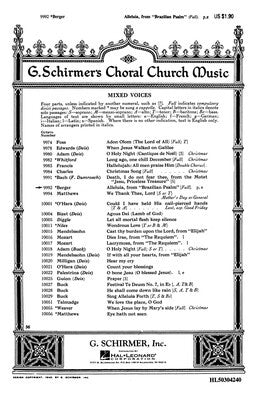 ALLELUIA (FROM BRAZILIAN PSALM) SATB A CAPPELLA