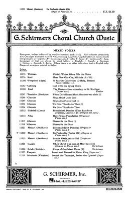 DE PROFUNDIS (PSALM 130) SATB/PIANO OR ORGAN