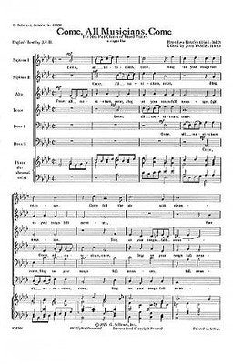 COME ALL MUSICIANS COME SSATBB A CAPPELLA