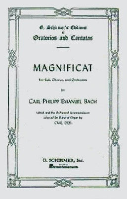CPE BACH - MAGNIFICAT SATB VOCAL SCORE