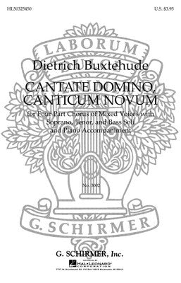 BUXTEHUDE - CANTATE DOMINO CANTATE NOVUM VOCAL SCORE