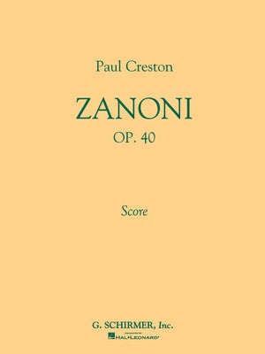 CRESTON - ZANONI OP 40 FOR CONCERT BAND FULL SCORE