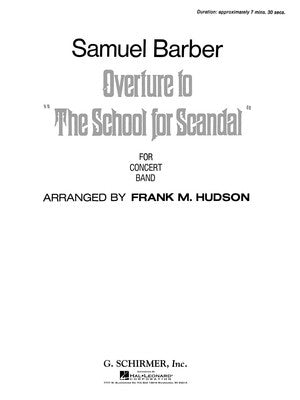 BARBER - OVERTURE TO SCHOOL FOR SCANDAL CB FULL SCORE