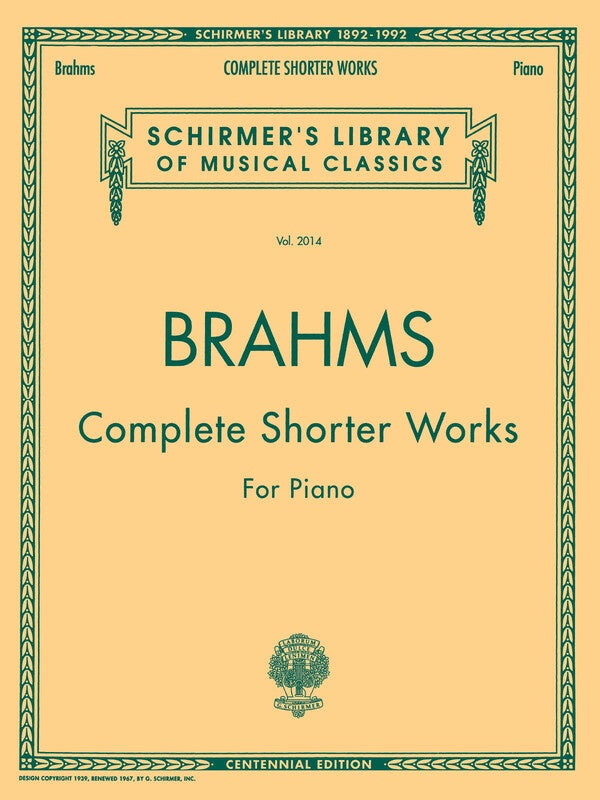 BRAHMS - COMPLETE SHORTER WORKS FOR PIANO