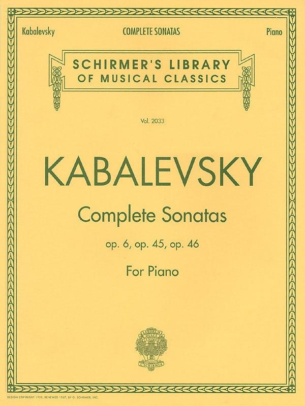 KABALEVSKY - COMPLETE SONATAS FOR PIANO