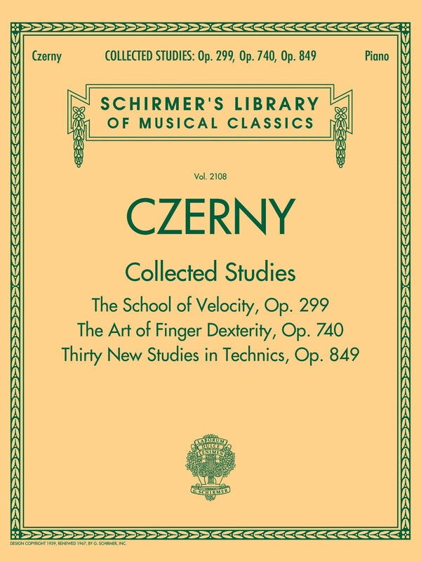 CZERNY - COLLECTED STUDIES OP 299 OP 740 OP 849