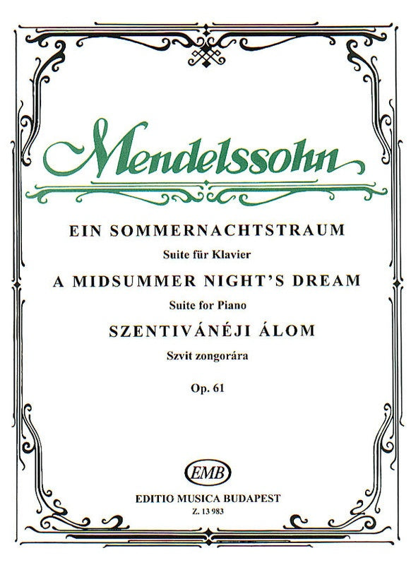MIDSUMMER NIGHTS DREAM SUITE PNO OP 61