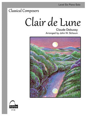 DEBUSSY - CLAIR DE LUNE LEVEL 6 PIANO SOLO ARR SCHAUM