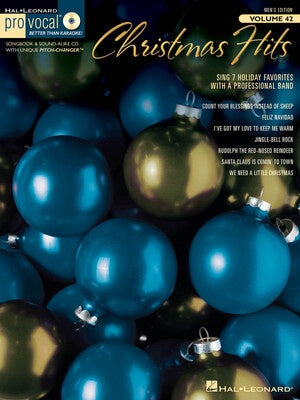 CHRISTMAS HITS PRO VOCAL MENS EDITION V42 BK/CD