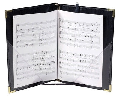 CHORAL FOLDER 7.75 X 11 ELASTICS CLEAR PKT STRAP