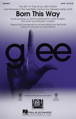BORN THIS WAY FROM GLEE SATB