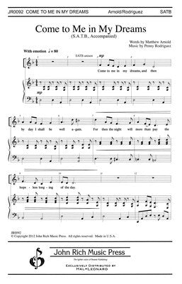 COME TO ME IN MY DREAMS SATB