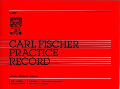 CARL FISCHER PRACTICE RECORD BOOK