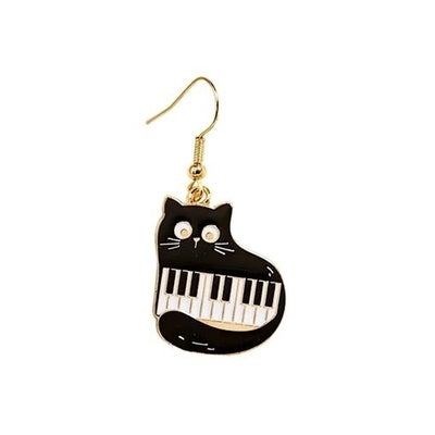 CAT WITH KEYBOARD EARRINGS