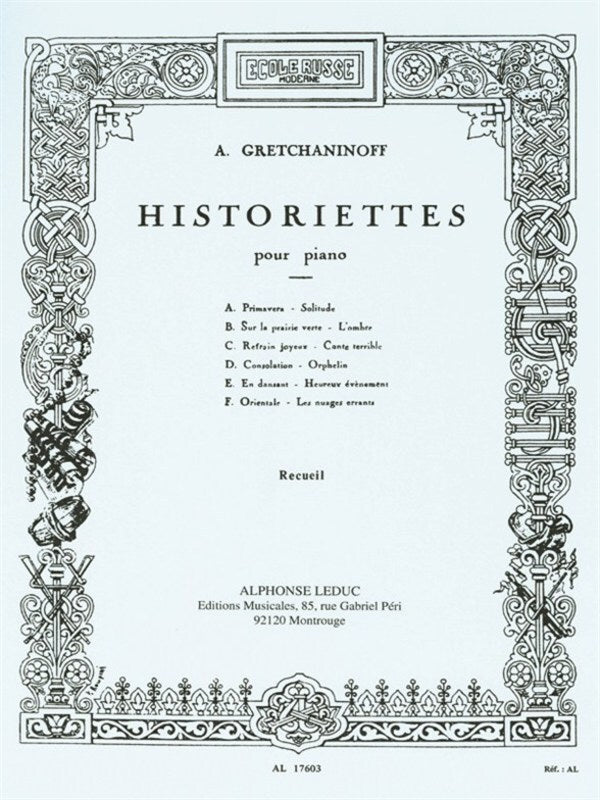 GRECHANINOV - HISTORIETTES OP 118 FOR PIANO