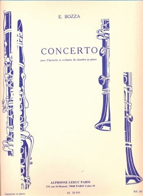 BOZZA - CONCERTO FOR CLARINET/PIANO