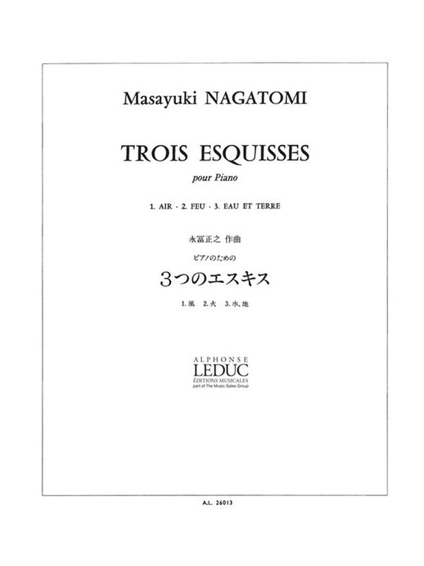 NAGATOMI - 3 ESQUISSES FOR PIANO