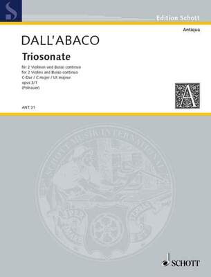 DALL'ABACO - TRIO SONATA OP 3 NO 1 2VIOLINS/BASSO CONTINUO
