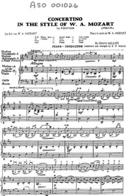 CONCERTINO IN STYLE OF MOZART ORCHESTRA SC/PTS