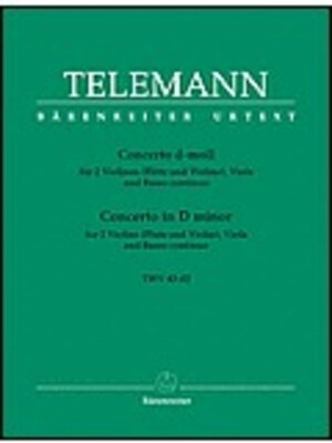 CONCERTO D MIN TWV 43/D2 2VLN VLA BC SCORE/PARTS