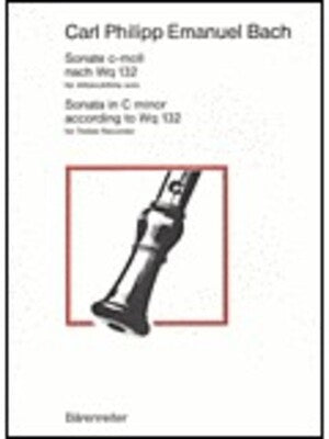 CPE BACH - SONATA C MINOR WQ 132 TREBLE RECORDER SOLO